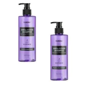 쿤달 올데이 스멜커버 청소년샴푸 플럼앤그레이프프룻 400ml x 2개 정수리 냄새 두피