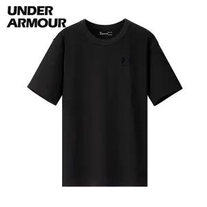 언더아머 스몰로고 남자 여성 반팔티셔츠 블랙 1326799-001