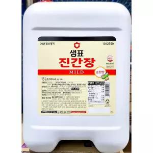 샘표 마일드 진간장 15L/매장용 식당 업소 요리용 덕용 말통 대용량 매장 조리용 식당용 업소용 간장 양념