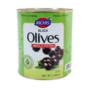 블랙올리브 피티드 리치스 홀 3kg 씨없는 올리브 블랙