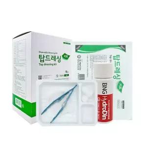 메디탑 멸균 드레싱키트 일회용 E형 (10개입) + 밴드골드 하이드로딘 (빨간약) 16ml 세트