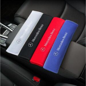 메르세데스 벤츠 호환 AMG W211 W222 CLA GLE 자동차 좌석 벨트 가죽 맥세이프 어깨 커버 장식 액세서리 2