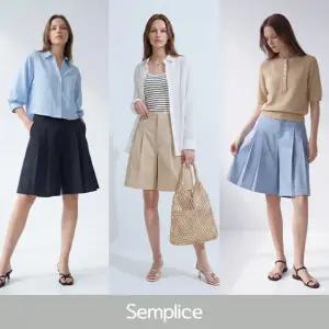 셈플리체 26SS 썸머 버뮤다 하프 이지 팬츠 3종 여성용 반바지