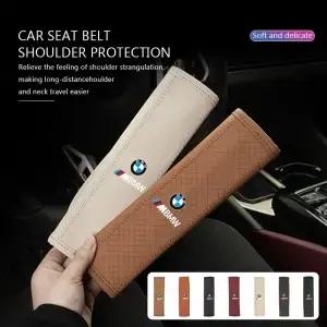 BMW E90 E60 E46 E39 F30 F10 E87 X3 X4 X5 X1 G30 G20용 가죽 자동차 안전벨트 커버 어깨 보호 스트랩