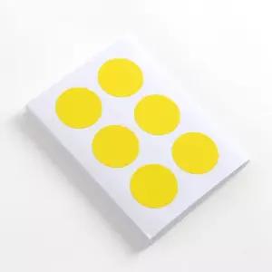 30mm 원형 컬러 스티커 60매세트(옐로우)