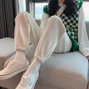 기모안감 밴딩 골덴 코듀로이 팬츠 겨울 조거 여성