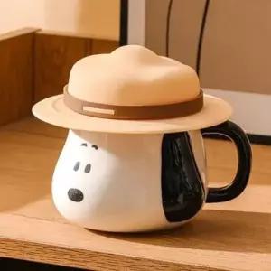 빨대컵 입체 뚜껑 페이스 스누피 머그컵 500ml