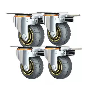 360도 회전형 고무재질 4인치 캐스터롤러 4PCS 1세트