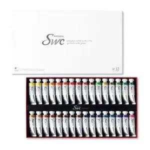 신한 고급 수채화물감 SWC 15ml 32색 미술 화방 전문가 색칠 그림 채색 재료 학원