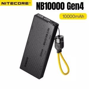 NITECORE NB10000 Gen4 초경량 탄소 섬유 파워 뱅크 10000mAh 모바일 듀얼 USB-C 22.5W 고속 충전