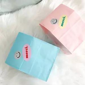 파스텔 페이퍼백 5P 선물 포장 종이 봉투 구디백