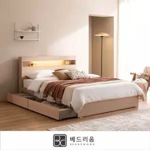 파인드 LED 서랍형침대Q-매트제외