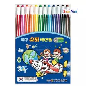 지구 슈퍼색연필 12색 샤프식
