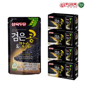 삼육두유 검은콩&칼슘 파우치 두유 190ml 80팩 (20팩x4)