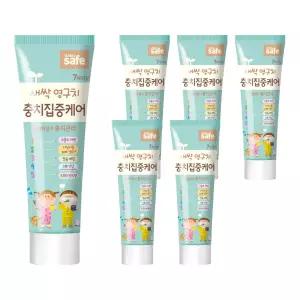 라이온 키즈세이프 충치 집중케어 어린이 치약 60g x 6개