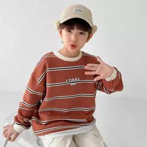[리틀브로]B.크림단가라맨투맨_브라운[티셔츠BFJW869A]