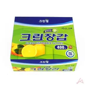 일회용장갑 400매 중 크린위생장갑 비닐장갑 일회용장갑 요리장갑 다용도장