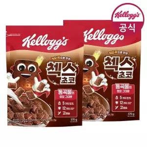 켈로그 시리얼 오곡 첵스초코 570g x 2개