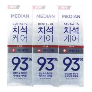 [하프클럽/오티마트]메디안 치석케어 치약 기획 화이트 120g 3입