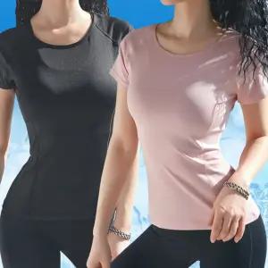 [제이커머스]1+1 여성 반팔 트레이닝 티셔츠 러닝 필라테스 필라테스복 에어로빅복 요가복 필라테스상의 필
