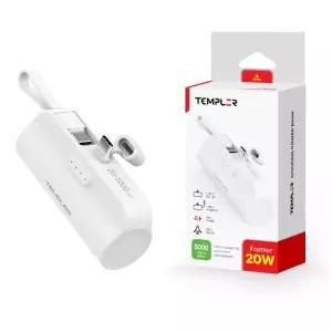 템플러 2in1 PD 20W 고속충전 듀얼 C타입 도킹 보조배터리 5000mAh