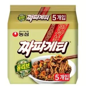 컵라면 농심 올리브짜파게티 봉지 (5개입) 140g