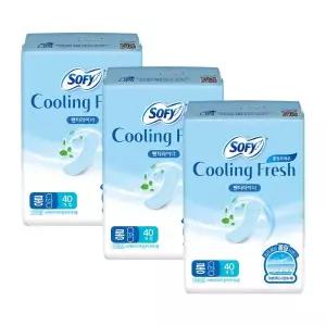쏘피 쿨링프레쉬 팬티라이너 롱 40P 3팩