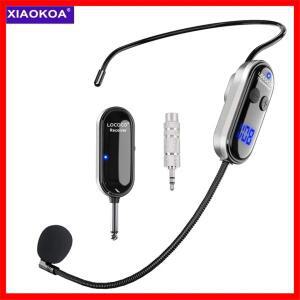 XIAOKOA 무선 마이크 헤드셋 UHF 및 핸드헬드 2 in 1 마이크(LED 디지털 디스플레이 포함) 165 Ft 범위