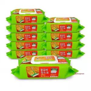 국산 물걸레청소포 10개 대형38x20cm 25매 고급형 청소용품 손걸레 밀대패드 10팩klm391