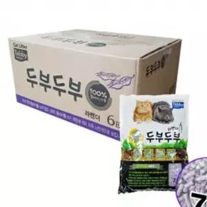 테비 라벤더 두부두부 7ℓX 6개/탈취/배변/모래/프리미엄/고양이/두부/캣/가벼운/간편/처리/선호/고급/대용