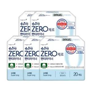순수한면 팬티라이너 슈퍼롱 20입 5P 순면 생리대