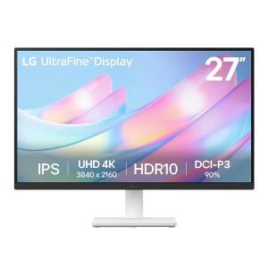 LG 27US500-W 초미세 모니터 27인치 4K UHD (3840x2160) HDR10 IPS 무경계 디자인 리더 모드 플리커 안전 스위치 앱 HDMI 디스플레이포트 - 흰색