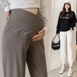 빅사이즈 임산부 와이드 조거 팬츠 캐주얼 스타일 임부복 패션 여성 바지 슬랙스임 편안한