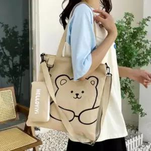 [르에센1st] 초등학생 곰돌이 신발주머니 보조가방 학원 파우치 가방