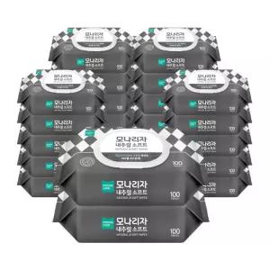 (현대Hmall)모나리자 대용량 내추럴 소프트 물티슈 100매 x 12+12개 (총24개)