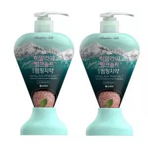 히말라야 핑크솔트 담은 펌핑치약 아이스 카밍 민트, 2개