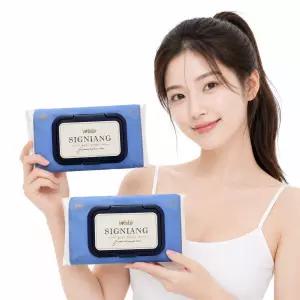 아이러브베베 시그니앙 오블루 75g엠보 아기물티슈 77매 10팩 캡형