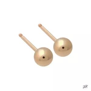 14K 골드필드 미니 골드 볼 귀걸이 4mm