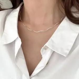 베이직 wave Cutting necklace Silver925