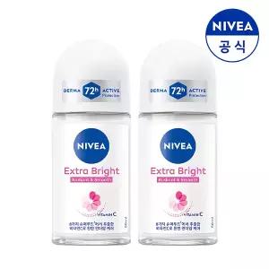 니베아 데오드란트 롤온 엑스트라 브라이트 50ml X2개
