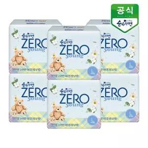 [보리보리/깨끗한나라]순수한면 제로 영 생리대 대형 14P x 6팩