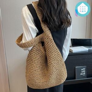 아르트 라탄가방 지사 왕골 쇼퍼백 카멜백 숄더 여행가방 해변 여자 여름