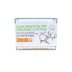 풍성 유기농 국산 무형광 순면 멸균 향균 사각 대용량 면봉 200개입 위생용품 미용실 화장 연고 1통