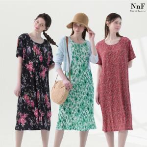 NNF 여성 플로럴 플리츠 원피스 3종