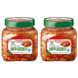 종가 배추 겉절이 김치(1.1kg×2개) 집밥 밥반찬 자취 혼밥 즉석밥 한끼 2.2kg 1세트 비상식량