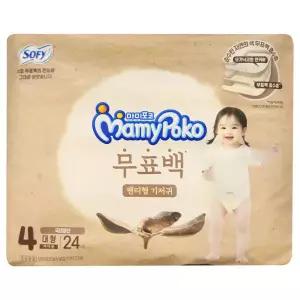 마미포코 무표백 팬티형 기저귀 4단계 팬티 대형 여아 24매