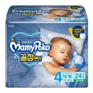 마미포코 꿀잠팬티 남여공용 4단계 24매 one option