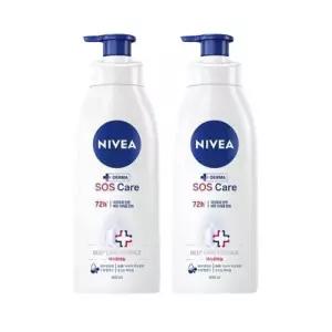 2개 니베아 SOS 케어 바디로션 더블 기획 400ml플러스400ml