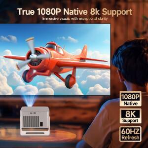 Magcubic 오토 포커스 안드로이드14 900ANSI 4K 프로젝터 8K 네이티브 1080P HY350Max 와이파이6 BT5.4 16G