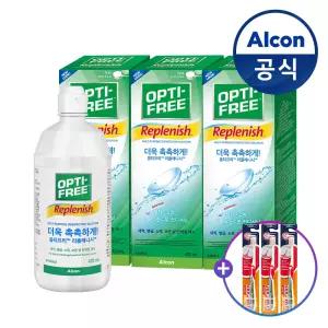 옵티프리 렌즈세척액 리플레니시 420ml 3개(+검케어칫솔 3개)